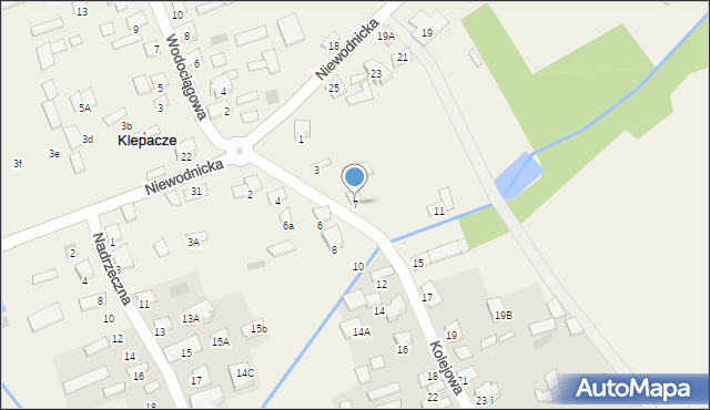 Klepacze, Kolejowa, 7, mapa Klepacze