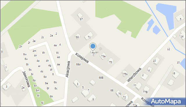 Klepacze, Kolejowa, 73, mapa Klepacze