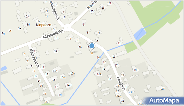 Klepacze, Kolejowa, 8, mapa Klepacze