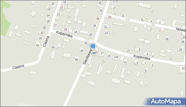 Kleszczele, Kopernika Mikołaja, 19B, mapa Kleszczele
