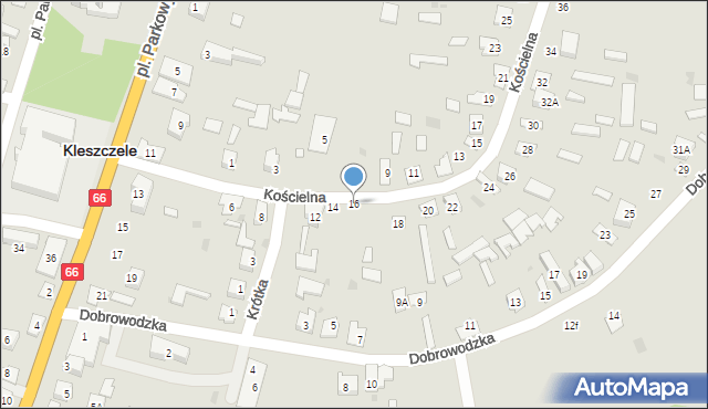Kleszczele, Kościelna, 16, mapa Kleszczele