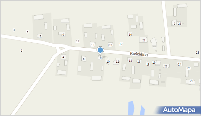 Klesztów, Kościelna, 8, mapa Klesztów