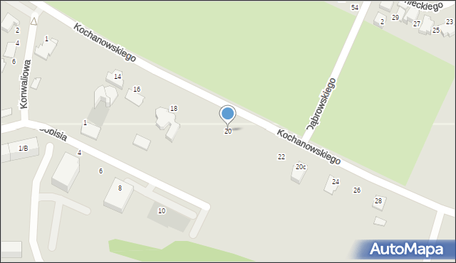 Kłobuck, Kochanowskiego Jana, 20, mapa Kłobuck