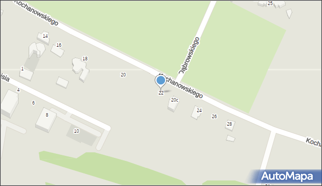 Kłobuck, Kochanowskiego Jana, 22, mapa Kłobuck