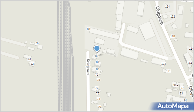 Kłobuck, Kolejowa, 82, mapa Kłobuck