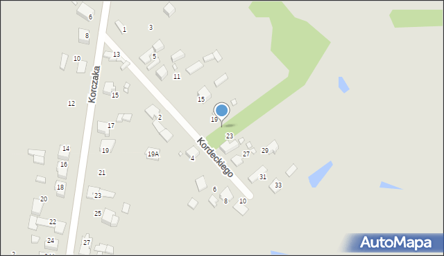 Kłobuck, Kordeckiego Augustyna, ks., 21, mapa Kłobuck