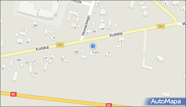 Kłodawa, Kolska, 7, mapa Kłodawa