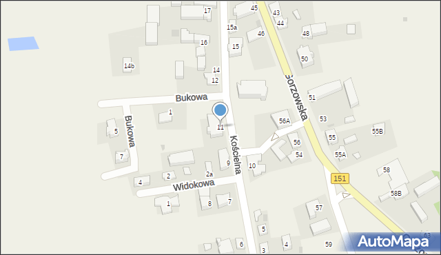 Kłodawa, Kościelna, 11, mapa Kłodawa