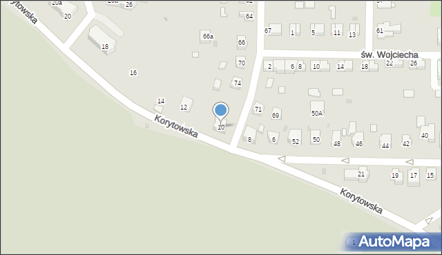 Kłodzko, Korytowska, 10, mapa Kłodzka