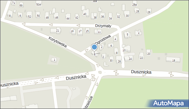 Kłodzko, Korytowska, 4, mapa Kłodzka