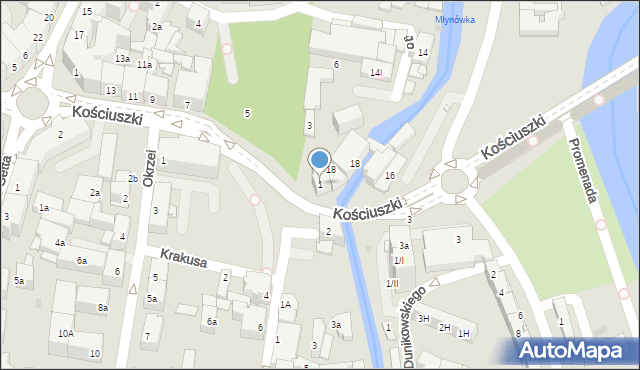Kłodzko, Kościuszki Tadeusza, gen., 1, mapa Kłodzka