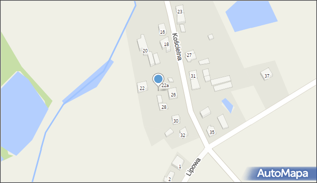 Klonówka, Kościelna, 24, mapa Klonówka