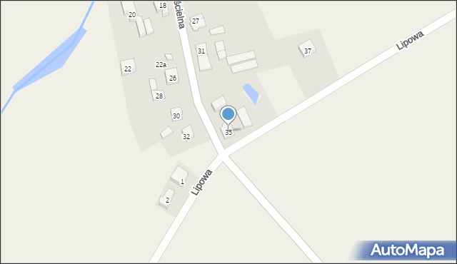 Klonówka, Kościelna, 35, mapa Klonówka