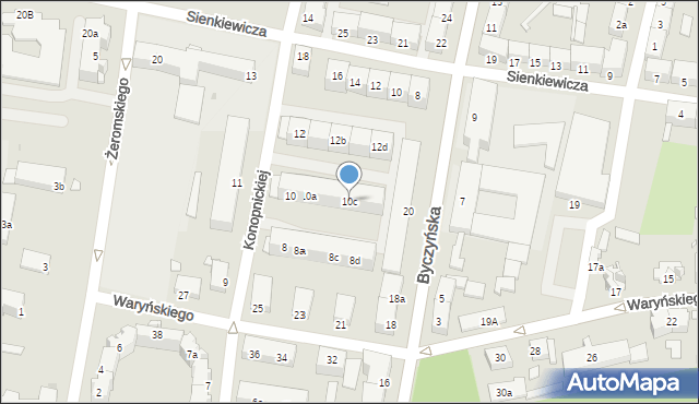 Kluczbork, Konopnickiej Marii, 10c, mapa Kluczbork