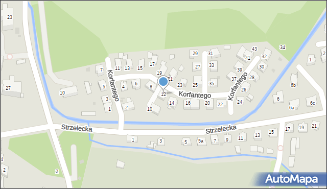 Kluczbork, Korfantego Wojciecha, 12, mapa Kluczbork