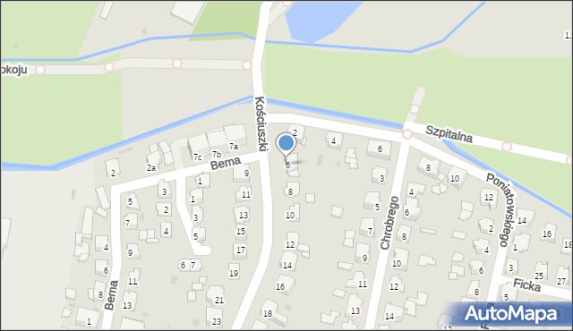Kluczbork, Kościuszki Tadeusza, gen., 6, mapa Kluczbork