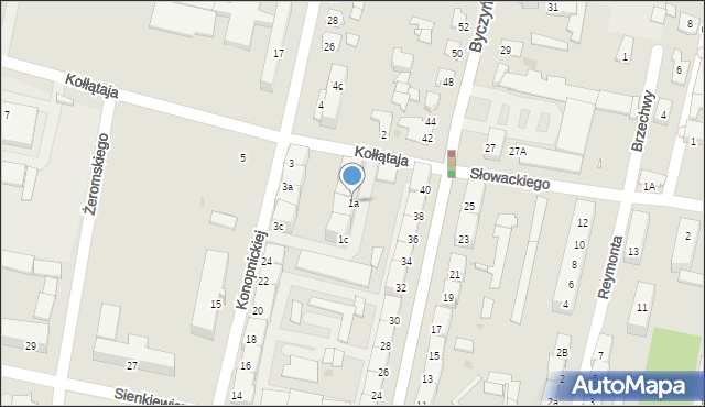 Kluczbork, Kołłątaja Hugo, 1a, mapa Kluczbork