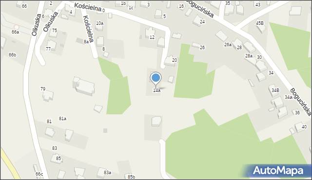 Klucze, Kościelna, 14a, mapa Klucze