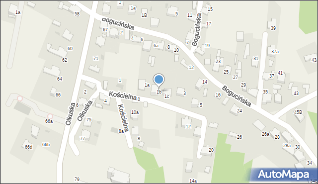 Klucze, Kościelna, 1b, mapa Klucze