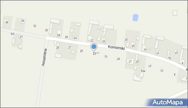 Klwaty, Komorniki, 23, mapa Klwaty