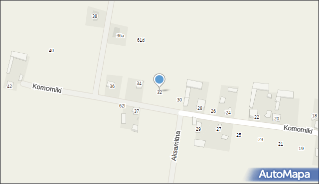Klwaty, Komorniki, 32, mapa Klwaty