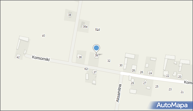 Klwaty, Komorniki, 34, mapa Klwaty