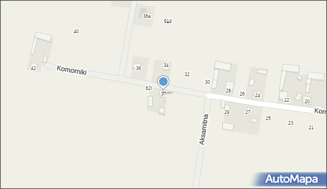 Klwaty, Komorniki, 37, mapa Klwaty