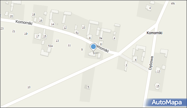 Klwaty, Komorniki, 7, mapa Klwaty