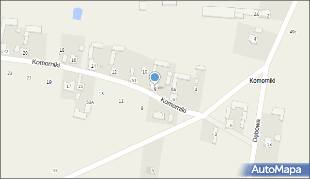 Klwaty, Komorniki, 8, mapa Klwaty