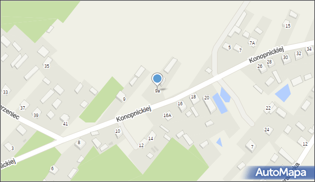 Kłyżów, Konopnickiej Marii, 9a, mapa Kłyżów
