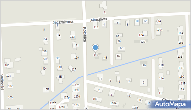 Knurów, Koziełka Alojzego, ks., 110, mapa Knurów