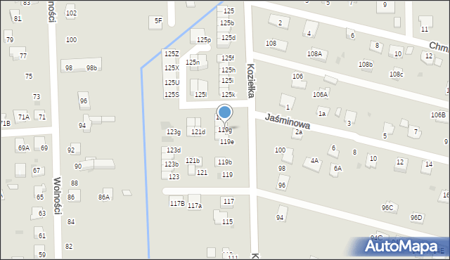 Knurów, Koziełka Alojzego, ks., 119g, mapa Knurów