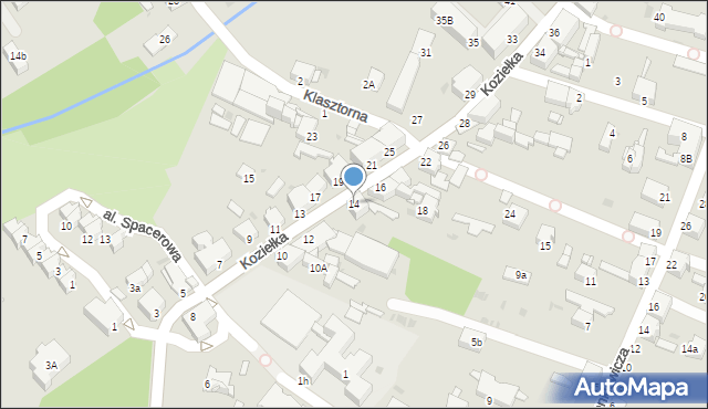 Knurów, Koziełka Alojzego, ks., 14, mapa Knurów