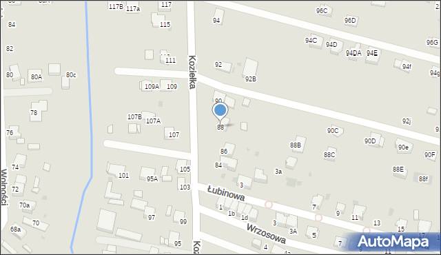 Knurów, Koziełka Alojzego, ks., 88, mapa Knurów