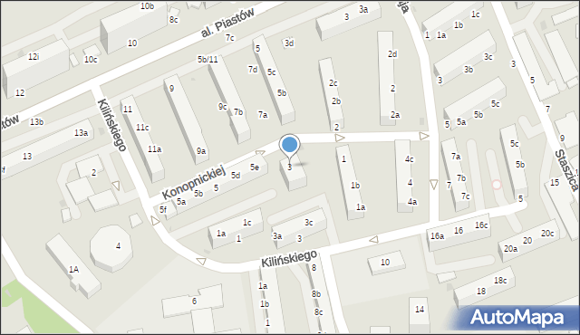 Knurów, Konopnickiej Marii, 3, mapa Knurów