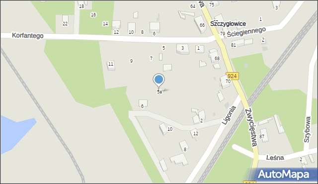 Knurów, Korfantego Wojciecha, 5a, mapa Knurów