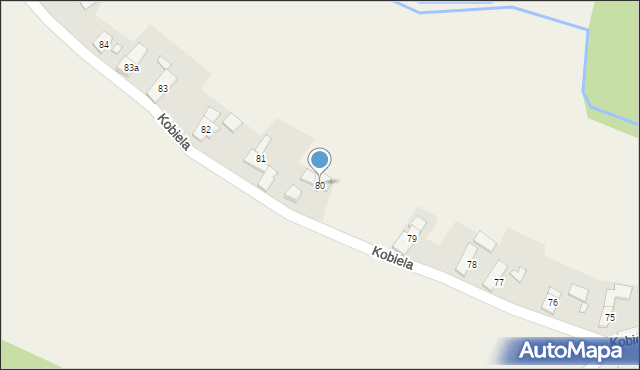 Kobiela, Kobiela, 80, mapa Kobiela