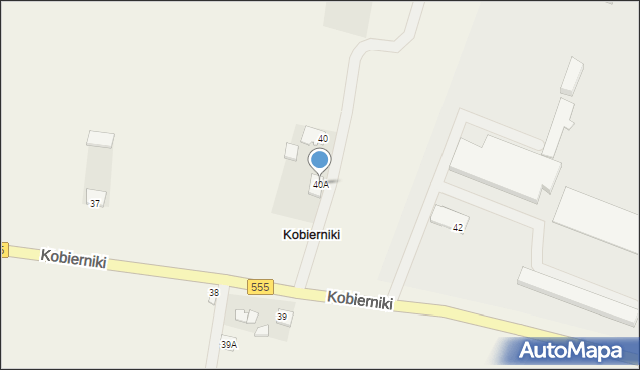 Kobierniki, Kobierniki, 40A, mapa Kobierniki
