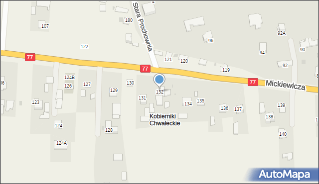 Kobierniki, Kobierniki, 132, mapa Kobierniki