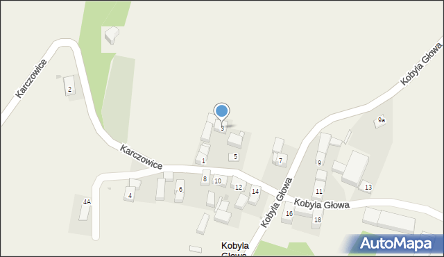 Kobyla Głowa, Kobyla Głowa, 3, mapa Kobyla Głowa