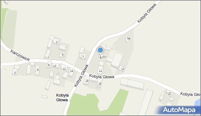 Kobyla Głowa, Kobyla Głowa, 9, mapa Kobyla Głowa