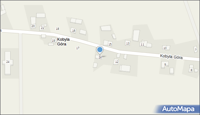 Kobyla Góra, Kobyla Góra, 14, mapa Kobyla Góra