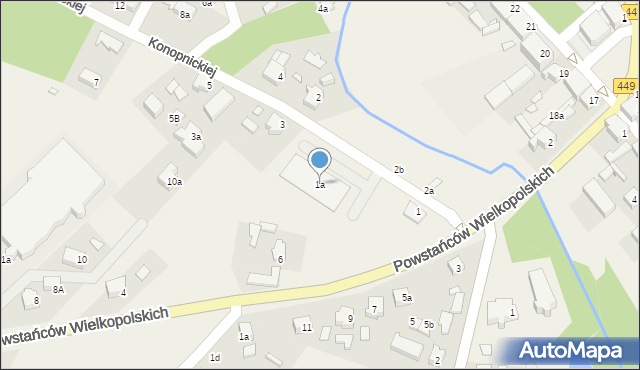 Kobyla Góra, Konopnickiej Marii, 1a, mapa Kobyla Góra
