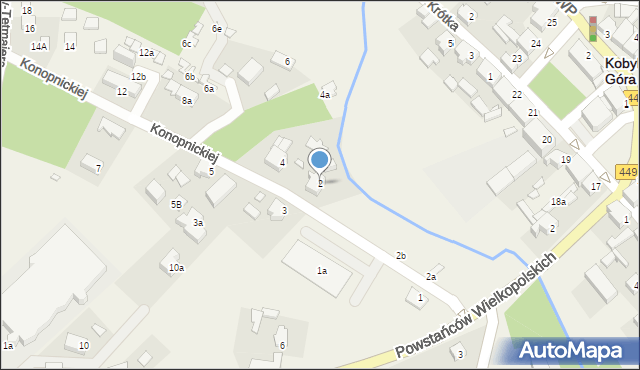 Kobyla Góra, Konopnickiej Marii, 2, mapa Kobyla Góra