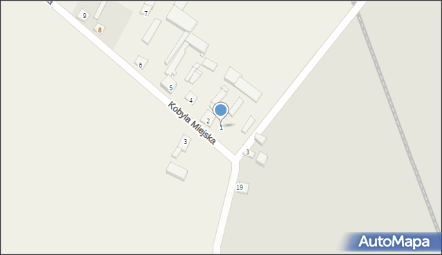 Kobyla Miejska, Kobyla Miejska, 1, mapa Kobyla Miejska