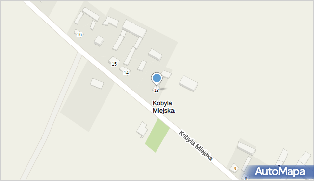 Kobyla Miejska, Kobyla Miejska, 13, mapa Kobyla Miejska