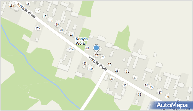 Kobyla Wola, Kobyla Wola, 25, mapa Kobyla Wola