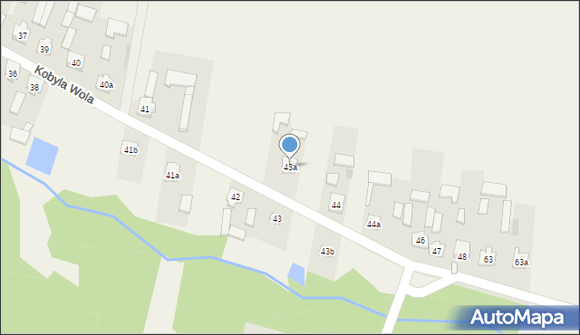 Kobyla Wola, Kobyla Wola, 43a, mapa Kobyla Wola