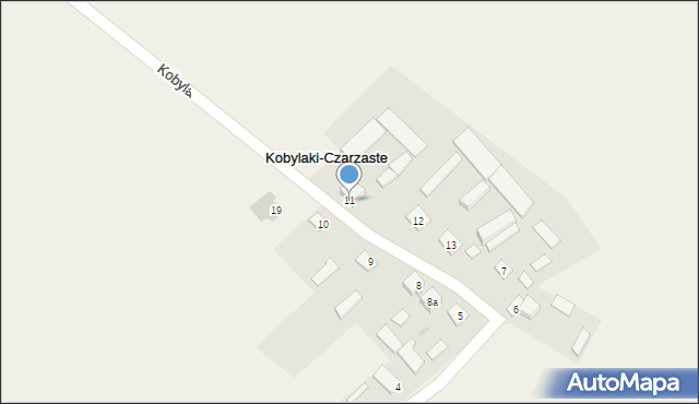 Kobylaki-Czarzaste, Kobylaki-Czarzaste, 11, mapa Kobylaki-Czarzaste