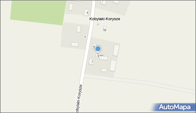 Kobylaki-Korysze, Kobylaki-Korysze, 3, mapa Kobylaki-Korysze